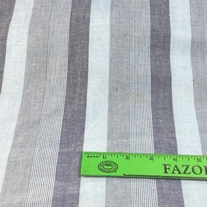 Camisa Vintage Rayas Azul Azul Azul Tejido Tela Algodón 4 yardas x 45"w Nuevo de Lote Antiguo - Imagen 1 de 7
