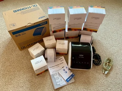 Brother QL-1110NWB Professional Label Printer with 13 Boxes of Shipping Labels - Image 1 of 4