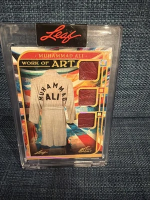 2023 Leaf Art Of Sport Muhammad Ali Triple Relic 1/1 Game/Event Worn - Image 1 of 2