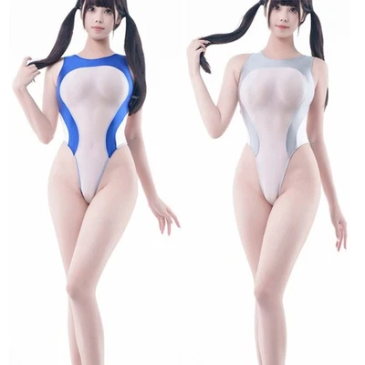 Mujeres Sexy Suave Transparente Una Pieza Traje de Baño Corte Alto Sin Espalda Trajes de Baño Foto 1 de 4