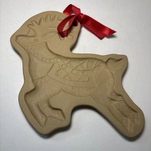 Vintage 1992 Keramik Rentier Form braun Tasche Plätzchen Weihnachten Volkskunst - Bild 1 von 4
