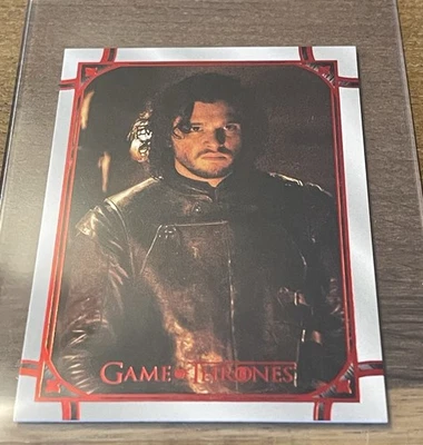 Juego de Tronos Jon Snow #13 Hierro Aniversario Rojo Paralelo/50 SP ¡¡IMPRESIÓN CORTA!!! Foto 1 de 3