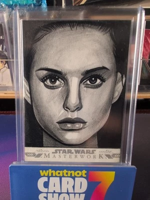 Padme Amidala Sketch 1/1 Masterwork by Rugved Bhuskute AP Star Wars Topps - Image 1 of 2