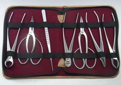 Kaneshin 176S Juego de herramientas de bonsái de 7 piezas Kit de poda de acero inoxidable Hecho en Japón Foto 1 de 4