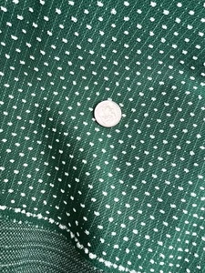 Pantalone anni 70 poliestere doppia maglia verde tessuto dobby peso 66,5" larghezza x 1,75+ iarde - Foto 1 di 9