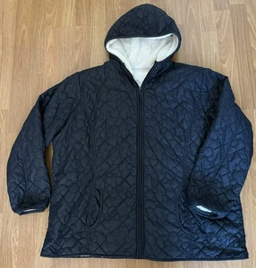 Disney Parks Mickey Steppjacke Sherpa gefüttert Kapuze schwarz Gr. XXL - Bild 1 von 9