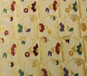 GLANT TEXTILES MIKADO IMPERIAL GOLD FLORAL ABSTRACT VELVET FABRIC BY YARD 51"W - Picture 1 of 5