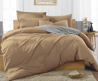 1000 TC Premium Soft Egyptian Cotton 3 Pic Duvet Cover Set - Solid Color & Size - Image 1 of 4