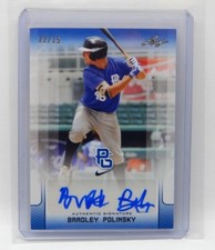 2017 Leaf Perfect Game National Showcase Auto #BA-BP2 Bradley Polinsky Blue /15
