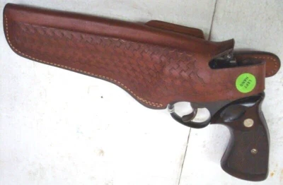 Vintage Bianchi 5BH Smith & Wesson 44 Revolr S&W holster BasketWeave LH 6.5" NOS - Image 1 of 4