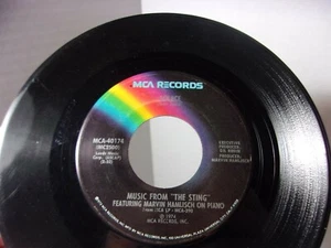 Music from the Sting Marvin Hamlisch 1970's 45 record - Picture 1 of 2