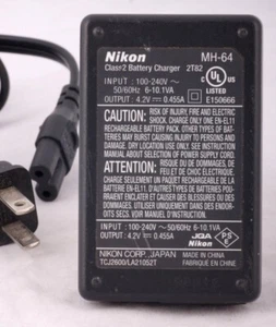 Nikon OEM Battery Charger MH-64 for Coolpix Series including S550 S560 S660 plus - Picture 1 of 4
