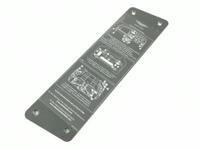 Aston Martin Rapide 2010-2022 Vorne Recht Tür Technisches Datenetikett - Bild 1 von 4