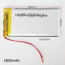 3.7V lipo polymer li ion Battery 1800mAh For mobile phone camera DVD PSP 683566