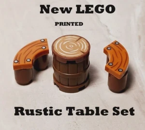 New LEGO Table Chairs Wood Grain Printed Bar Table Outdoor Indoor Restaurant - Picture 1 of 1