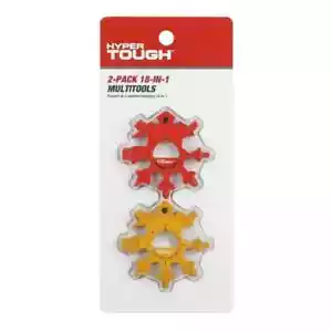 Hyper Tough (42198) 2-Pack 18-in-1 Snowflake Shape Multitool, Red  & Yellow🆕 - Picture 1 of 8