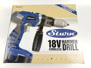Sturn 1/2" 18V Cordless Hammer Drill w/Case Rapid Charger & 2 Batteries - Picture 1 of 7