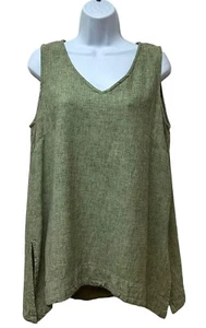 Cut Loose Sleeveless Tank Tunic Linen Blend Oversized Women’s M Lagenlook - Picture 1 of 8