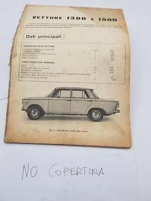 Manuale officina Fiat 1300 e 1500 caratteristiche e dati norme per revisoni 1961 - Immagine 1 di 4