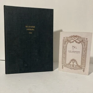 1923 THE LEVIATHAN (Vaterland) Bound & S.S. Leviathan 1929 Dinner Menu RARE! - Imagen 1 de 24