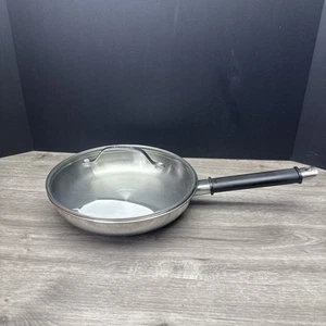 COPCO 10" Stainless Steel Skillet Fry Pan Aluminum Disk Bottom with Lid Korea - Picture 1 of 6