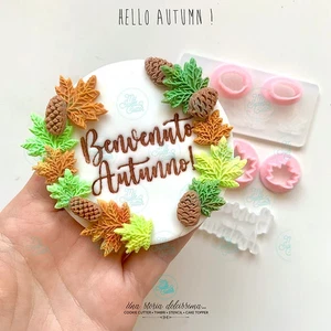 Formine biscotti Autunno foglia vite pigne hello autumn - Picture 1 of 1