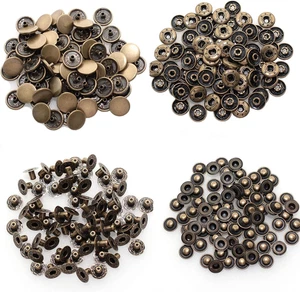 80 Sets Press Studs Set, Brass Press Studs Diameter 15 Mm Copper Press Studs... - Picture 1 of 12
