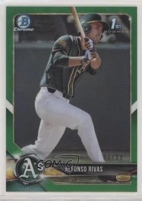 2018 Bowman Draft Chrome Green Refractor /99 Alfonso Rivas #BDC-141 - Image 1 of 2