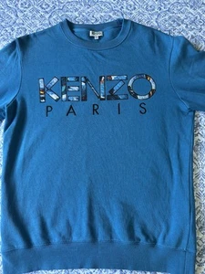 Woman’s KENZO CLASSIC KENZO PARIS Crewneck Sweatshirt Blue Size XS - Picture 1 of 13