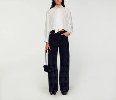 Sandro Paris Women's Blouse Size 2 / M Cropped Silk SFPCM00993 - Image 1 of 4