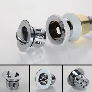 Bathroom Sink Raise Up Drainer with Basket Swivel Drain Stopper Stainless Steel - Picture 1 of 9