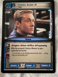 Star Trek CCG 2E To Boldly Go CHARLES TUCKER III "Trip" Card NEVER PLAYED