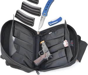 Explorer Tactical TC12 10 bolsillos con soporte para cuchillos plegables de nailon con cremallera - Imagen 1 de 7