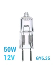 GY6.35 Halogen Light Bulb 12V 50W 2800K 50-60 Hz Very Warm White 2000h Lamp Life - Picture 1 of 2
