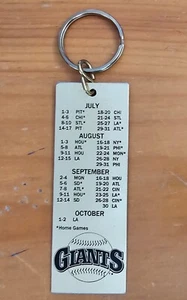 Vintage 1988 San Francisco Giants Gold Tone Schedule Keychain! - Picture 1 of 3