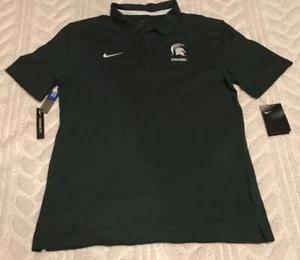 Michigan State Spartans Poloshirt Herren Medium Nike grün NCAA neu mit Etikett $ 60 - Bild 1 von 6