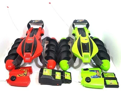 Mattel Hot Wheels RC Terrain Twister Green Red Charger Remote Lot Of 2 Tested - Image 1 of 3