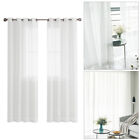 Office Home Decor Translucent Drapery Faux Linen Living Room Curtain Panel