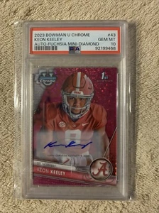2023 Bowman Chrome University Keon Keeley Fuschia Refractor Auto /150 PSA 10 - Picture 1 of 2