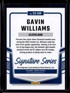 Gavin Williams 2024 Donruss Signature Series Auto /49 Purple - Bild 1 von 1