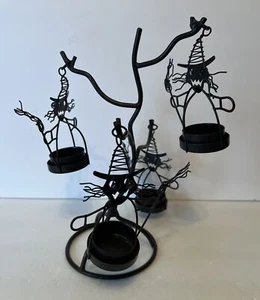HALLOWEEN TEELICHTHALTER AUS EISEN - HÄNGENDE HEXEN! - Bild 1 von 2