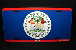 BELIZE BELIZEAN FLAG METAL CAR NOVELTY LICENSE PLATE AUTO TAG - Picture 1 of 15