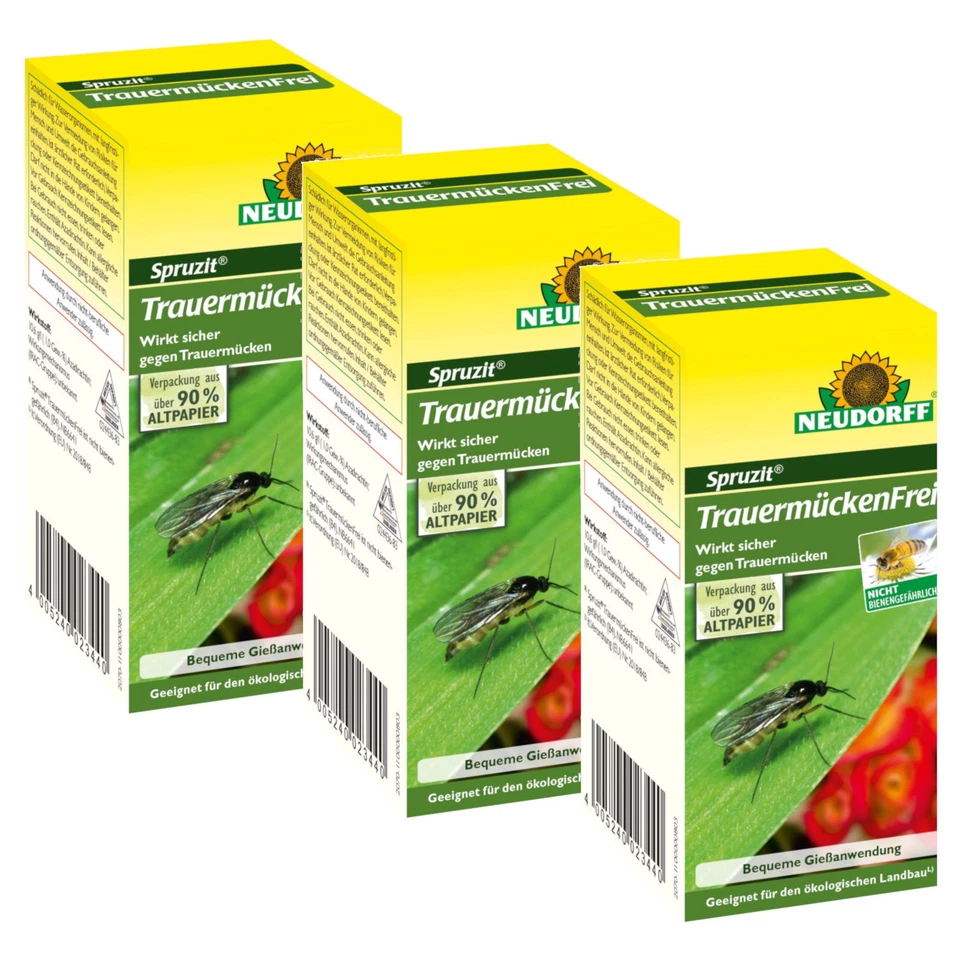 Neudorff Spruzit TrauermückenFrei 3x 30 ml Trauermücken Bekämpfung Gewächshaus