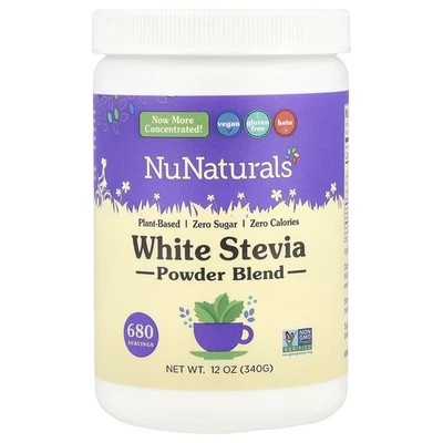 NuNaturals NuStevia White Stevia Powder 12 oz 340 g Sugar-Free - Image 1 of 2