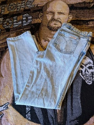 Vintage Calvin Klein Jeans 38x34 USA Made Acid Wash Light Denim Straight Leg 90s - Image 1 of 4
