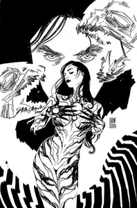 Witchblade #12  1:25 Dani Full Art Black & White Variant - Picture 1 of 1