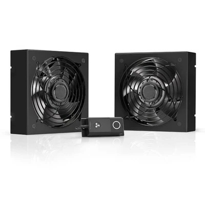 Rack ROOF Fan KIT, Quiet Dual-Fans with Speed Controller, for Cooling AV, Hom... - Image 1 of 4