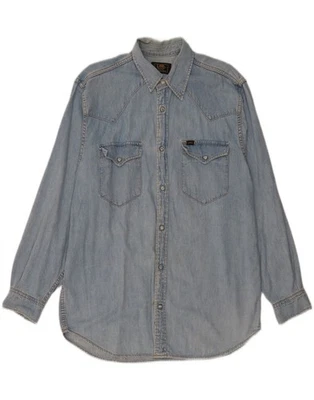 LEE Mens Denim Shirt Medium Blue Cotton CW14 - Image 1 of 4