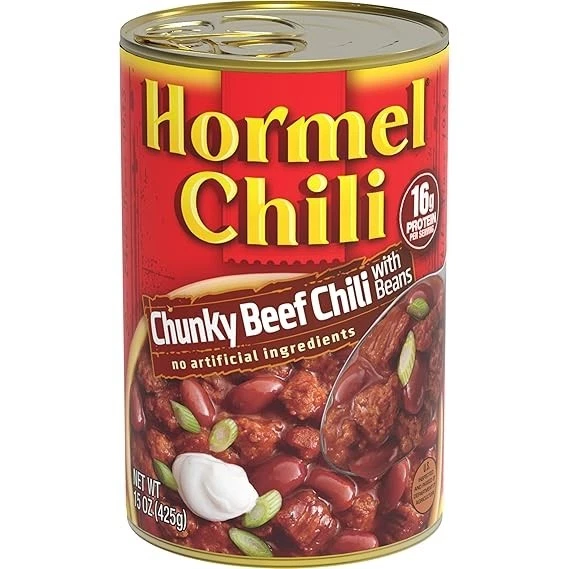 Hormel Chili with Beans and No Beans 12 15 oz. Cans Chunky with Beans