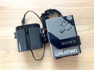 SONY WM-2 Walkman Silver Serviced Hi-Fi w/ Holder Strap EBP-500 Battery Pack - Picture 1 of 10